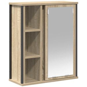 vidaXL Bad-Wandschrank mit Spiegel Sonoma-Eiche 50x21x60 cm