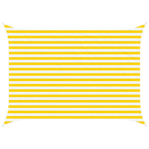 vidaXL Sonnensegel Gelb und Wei&szlig; 3,5 x 2,5 m 100 % Polyester Oxford