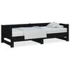 vidaXL Ausziehbares Tagesbett Schwarz Massivholz Kiefer 2x(90x190) cm