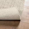 vidaXL Teppich ZIZUR Creme 240x240 cm Jute-Optik Indoor und Outdoor