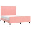 vidaXL Bettgestell mit Kopfteil Rosa 140x190 cm Samt