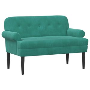 vidaXL Zweisitzer mit Knopfheftung T&uuml;rkis 120 x 66 x 78 cm Samt