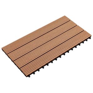 vidaXL Terrassenfliese 6 stk. Braun 60 x 30 cm WPC