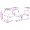 vidaXL Sofa 210cm 2 pcs Dunkelgr&uuml;n Metall