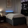 vidaXL Boxspringbett mit Matratze Hellgrau 120x200 cm Stoff