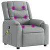 vidaXL Massage-Relaxsessel Hellgrau Stoff