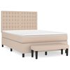 vidaXL Boxspringbett Matratze Cappuccino-Braun 140x190cm Kunstleder