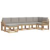 vidaXL Outdoor-Sofagarnitur 7 stk. Wei&szlig; und Hellgrau