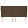 vidaXL Kopfteil mit Ohren Dunkelbraun 183x23x118/128 cm Stoff