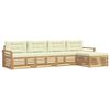 vidaXL Outdoor-Sofagarnitur 5 Stk. Wei&szlig; und Creme