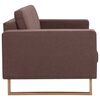 vidaXL 3-Sitzer-Sofa Stoff Braun