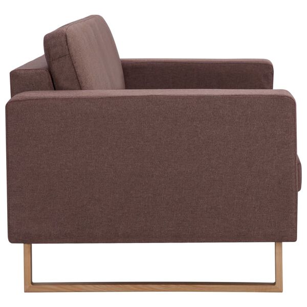 vidaXL 3-Sitzer-Sofa Stoff Braun