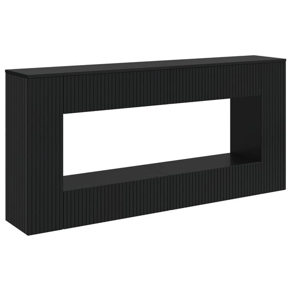 vidaXL Konsolentisch Gestreift Schwarz 155 x 29 x 74 cm Holzwerkstoff