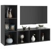 vidaXL TV-Schränke 2 Stk. Grau 107x35x37 cm Holzwerkstoff