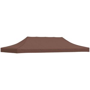 vidaXL Partyzelt-Dach 6x3 m Braun 270 g/m&sup2;