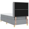 vidaXL Boxspringbett mit Matratze Hellgrau 90 x 190 cm Stoff