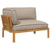 vidaXL Sofa Set mit Kissen Taupe 133 x 92 x 69 cm Massivholz Akazie