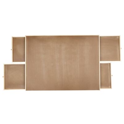 HI Puzzletisch mit 4 Schubladen 76x57x4,5 cm Holz