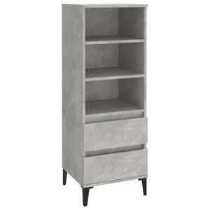 vidaXL Highboard Betongrau 40x36x110 cm Holzwerkstoff