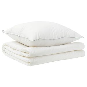 vidaXL Bettdecke und Kissen Set 2 stk. 152x203 cm Sommer 140 GSM Wolle
