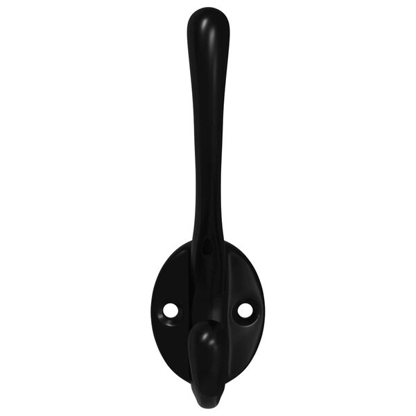 vidaXL Kleiderhaken 346 pcs Schwarz 102 x 29 x 47mm Zinklegierung