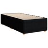 vidaXL Boxspringbett mit Matratze Schwarz 100x200 cm Stoff