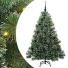 vidaXL K&uuml;nstlicher Weihnachtsbaum mit 150 LEDs Gr&uuml;n 150 cm PE und PVC