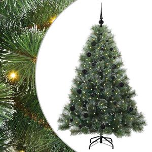 vidaXL K&uuml;nstlicher Weihnachtsbaum mit 150 LEDs Gr&uuml;n 150 cm PE und PVC