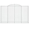 vidaXL Gabionen mit Hochbogen 13 Stk 300x50x180/200cm Verzinktes Eisen