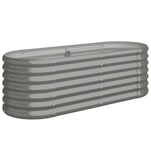 vidaXL Hochbeet Verzinkter Stahl 114x40x36 cm Grau