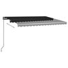 vidaXL Automatische Markise mit LED & Windsensor 450x300 cm Anthrazit