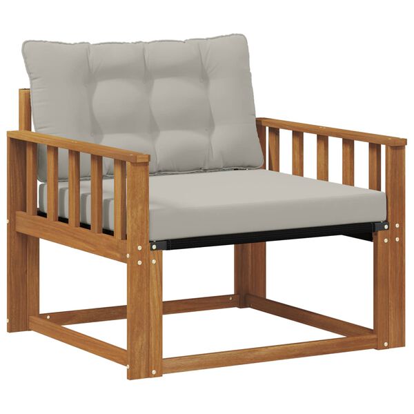 vidaXL Outdoor-Sofagarnitur Massives Akazienholz und Textilene Natur