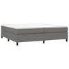 vidaXL Boxspringbett mit Matratze Dunkelgrau 200x200 cm Stoff