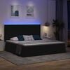vidaXL Bett mit Stauraum und LED Schwarz 200 x 200 cm Polyester