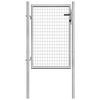 vidaXL Gartentor verzinkter Stahl 105x100 cm Silber