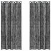 vidaXL Samtvorh&auml;nge 2 stk. Grau 245 x 140 cm Samt