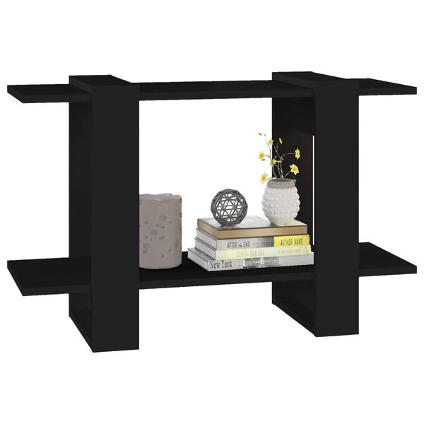 vidaXL Bücherregal/Raumteiler Schwarz 80x30x51 cm