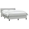 vidaXL Boxspringbett mit Matratze Hellgrau 160x210 cm Samt