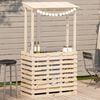 vidaXL Gartenbar mit Dach 112,5x57x195,5 cm Massivholz Kiefer