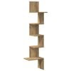 vidaXL Wand-Eckregal Artisan-Eiche 32x32x127,5 cm Holzwerkstoff