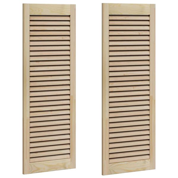 vidaXL Schranktür 2 pcs Natur 110 x 2,1 x 39,5 cm Massivholz Kiefer