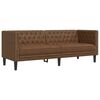 vidaXL 2-tlg. Chesterfield-Sofa-Set Braun Kunstleder Wildleder-Optik