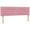 vidaXL Boxspringbett mit Matratze Rosa 140x210 cm Samt