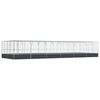 vidaXL Voliere mit Erweiterung Silbern 1246x414x212 cm Stahl