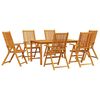 vidaXL Garten Essgruppe Faltbar 7 pcs Braun Massivholz Akazie