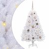 vidaXL K&uuml;nstlicher Weihnachtsbaum 120 cm PVC und Stahl Wei&szlig;