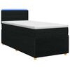 vidaXL Boxspringbett mit Matratze Schwarz 80 x 200 cm Stoff