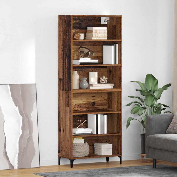 vidaXL Highboard Altholz 69,5 x 34 x 180 cm Holzwerkstoff