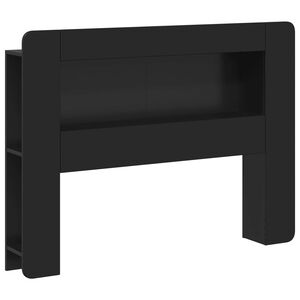 vidaXL Kopfteil-Schrank mit Speicher Schwarz Holzwerkstoff