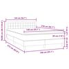 vidaXL Boxspringbett mit Matratze & LED Rosa 140x210 cm Samt